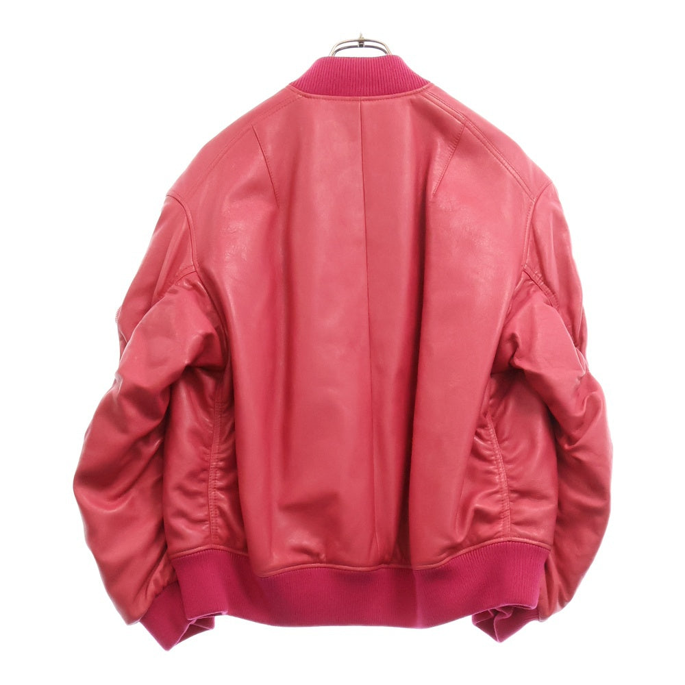 PRADA(プラダ) 21AW Oversized nappa leather bomber jacket オーバーサイズ ナッパ ボンバージャケット ピンク 58A079 1ZFE