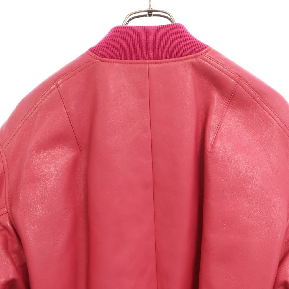 PRADA(プラダ) 21AW Oversized nappa leather bomber jacket オーバーサイズ ナッパ ボンバージャケット ピンク 58A079 1ZFE