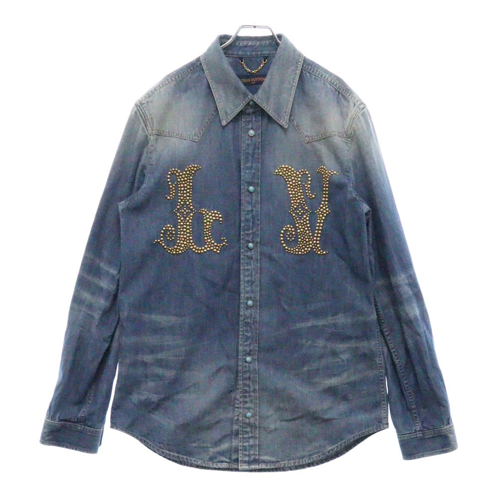 LOUIS VUITTON(ルイヴィトン) 24AW LVロゴスタッズ ウエスタン デニムシャツ RM242M MKE HRS73W インディゴ