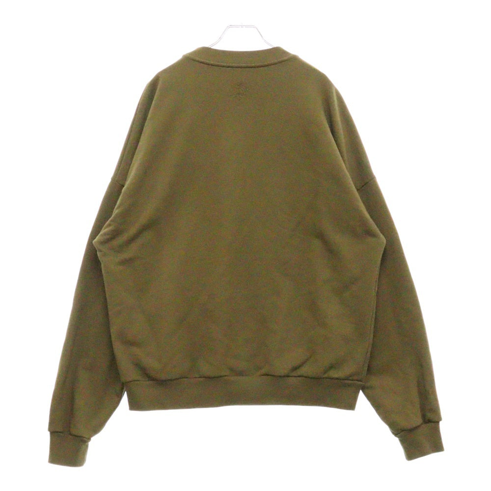 LOUIS VUITTON(ルイヴィトン) 24SS Cotton Signature Sweatshirt コットンシグネチャースウェットシャツ クルーネックトレーナー RM241 FWC HQY88W カーキ