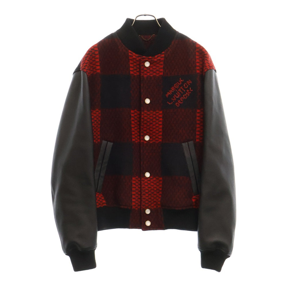 LOUIS VUITTON(ルイヴィトン) 24AW アーム切り替え ダミエバーシティジャケット ブルゾン フラック/レッド RM242M BQV HRL83E