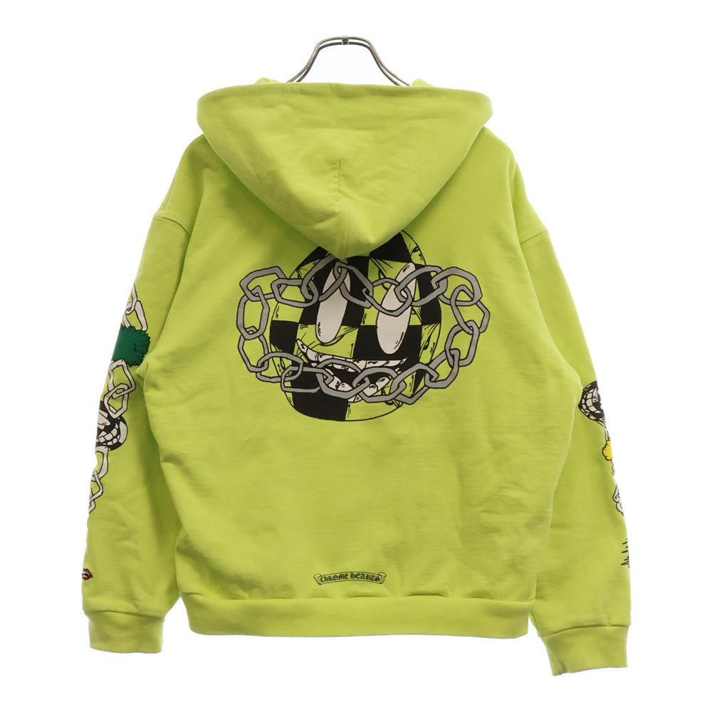 CHROME HEARTS(クロムハーツ) PPO HRDWR GRN HD ZIP MATTY BOYプリントハードウェアチェーン グリーン ジップアップパーカー