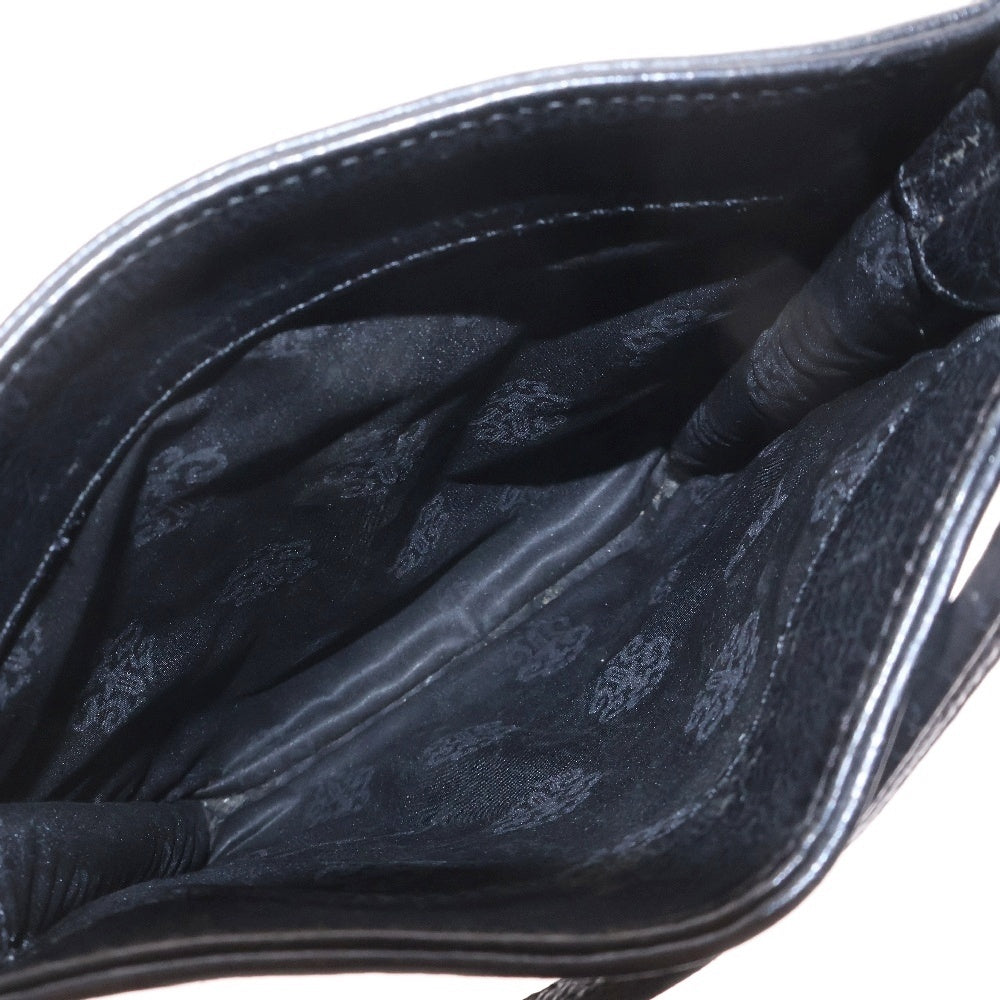 CHROME HEARTS(クロムハーツ) SQ PKT CH CROSS スクエアポケットCHクロス レザークロスパッチショルダーバッグ ブラック/シルバー