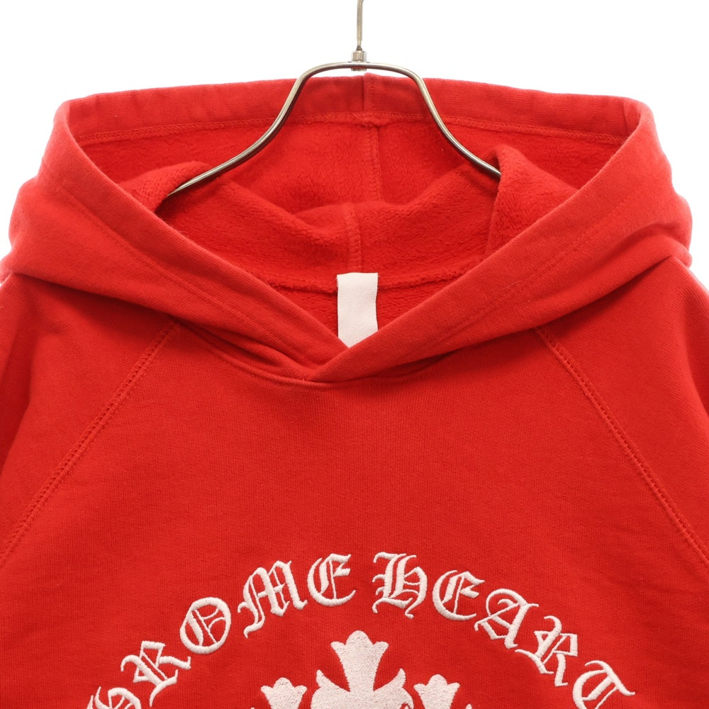 CHROME HEARTS(クロムハーツ) Y NOT Cemetery Cross Pullover Hoodie King Taco ワイノットセメタリークロスプルオーバーフーディ パーカー ロゴ刺繍 レッド キングタコ