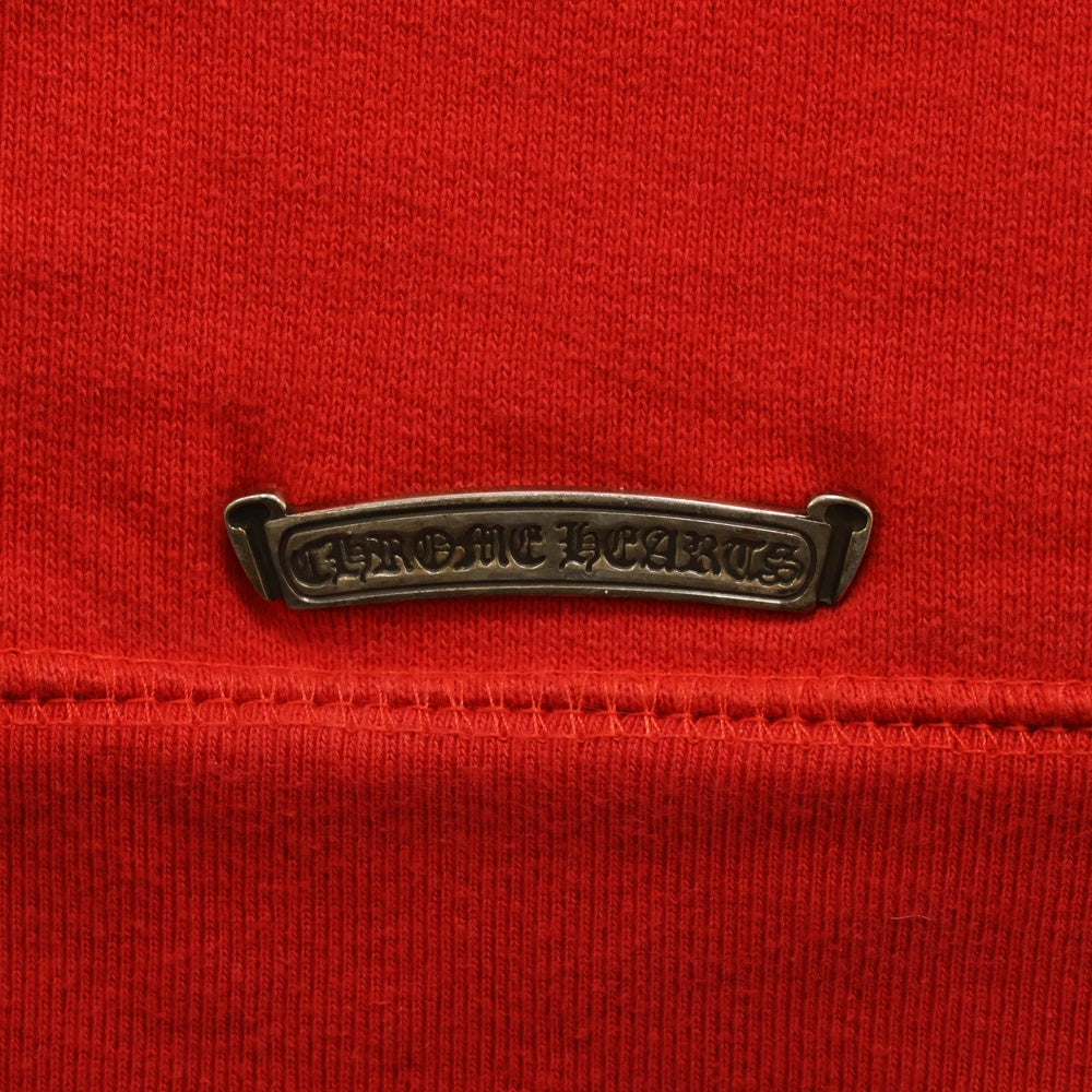 CHROME HEARTS(クロムハーツ) Y NOT Cemetery Cross Pullover Hoodie King Taco ワイノットセメタリークロスプルオーバーフーディ パーカー ロゴ刺繍 レッド キングタコ