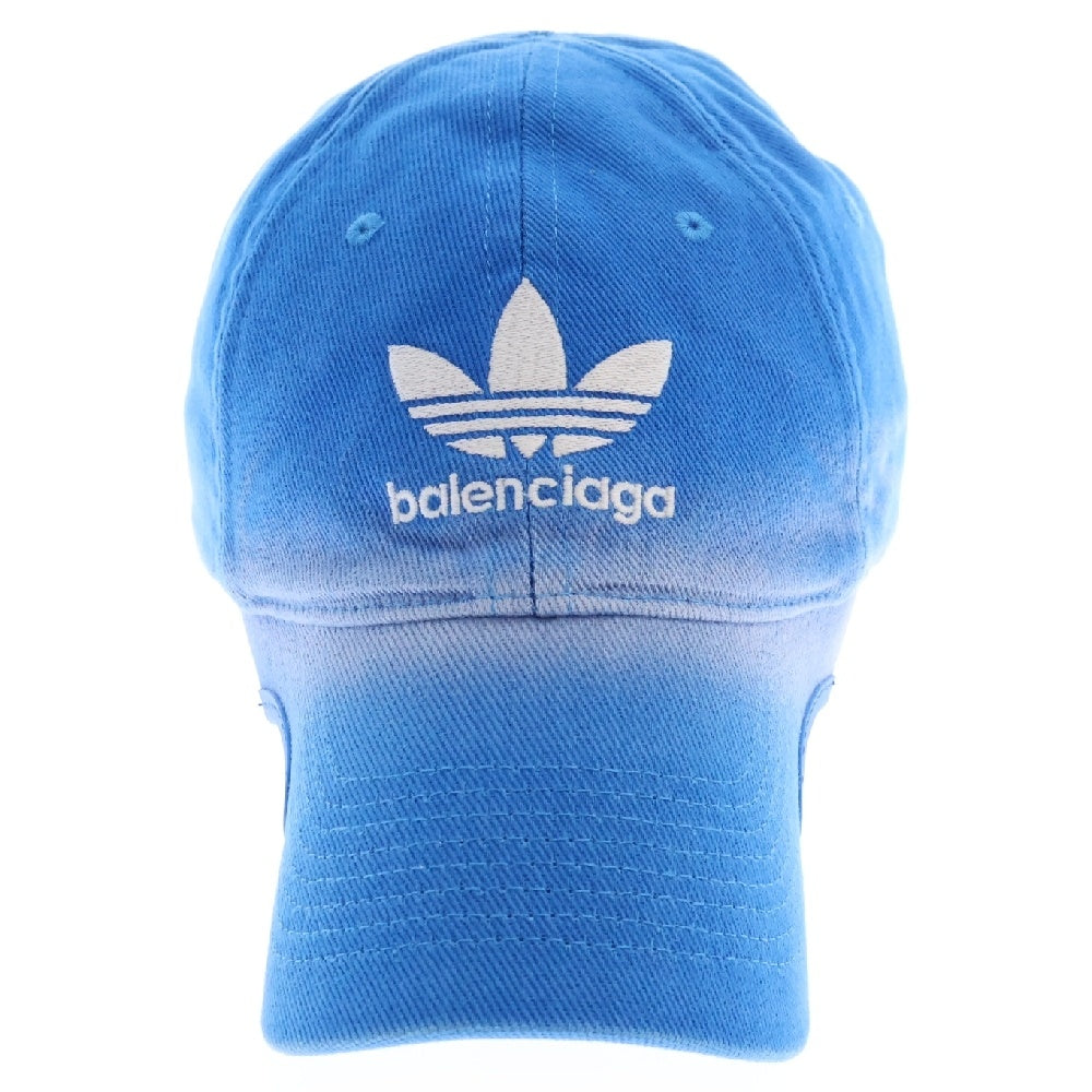 BALENCIAGA(バレンシアガ) ×adidas logo cap ロゴ刺繍 キャップ 帽子 ブルー 723759