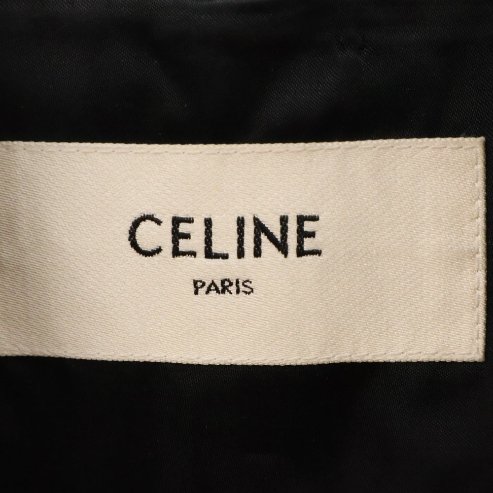 CELINE(セリーヌ) 19SS Rhinestone Lambskin Leather Jacket ラインストーンソフトラムスキンシングルレザージャケット 2E195291?