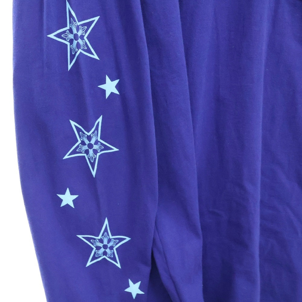 CHROME HEARTS(クロムハーツ) BLUE STAR LONG SLEEVE TEE バックスタープリントクルーネック長袖Tシャツ ブルー