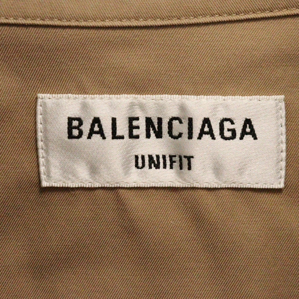 BALENCIAGA(バレンシアガ) Back Slit Shirt バックスリット 長袖シャツ ブラウン 681683 TLO17