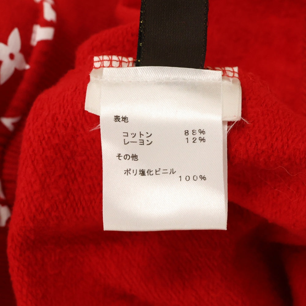 LOUIS VUITTON(ルイヴィトン) 17AW LV Box Logo Hooded Sweatshirt ×SUPREME モノグラムボックスロゴプルオーバーパーカー レッド HDY91WJIU