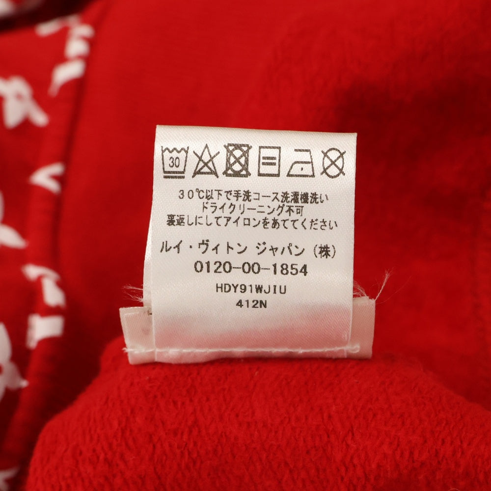 LOUIS VUITTON(ルイヴィトン) 17AW LV Box Logo Hooded Sweatshirt ×SUPREME モノグラムボックスロゴプルオーバーパーカー レッド HDY91WJIU