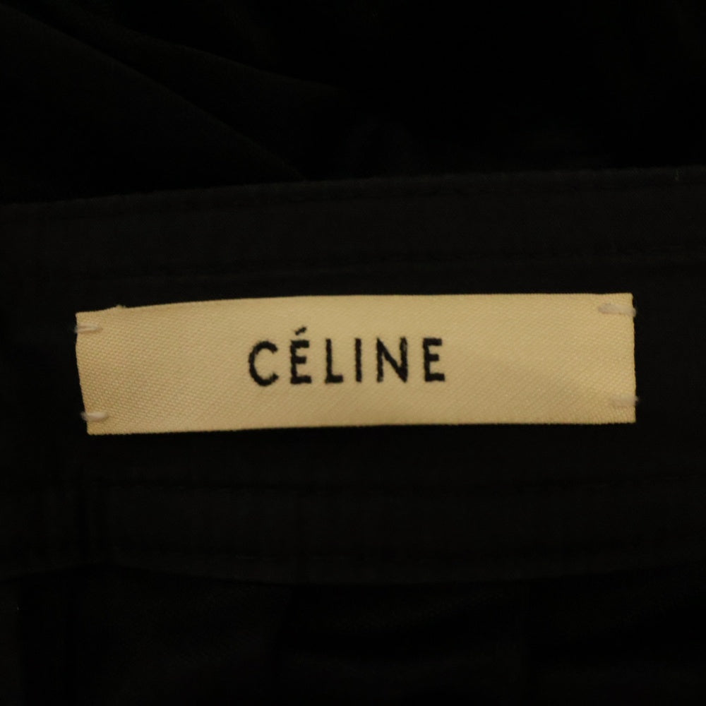 CELINE(セリーヌ) フィービー期 プリーツ ワイドパンツ レディース 2 2095/7362 ブラック