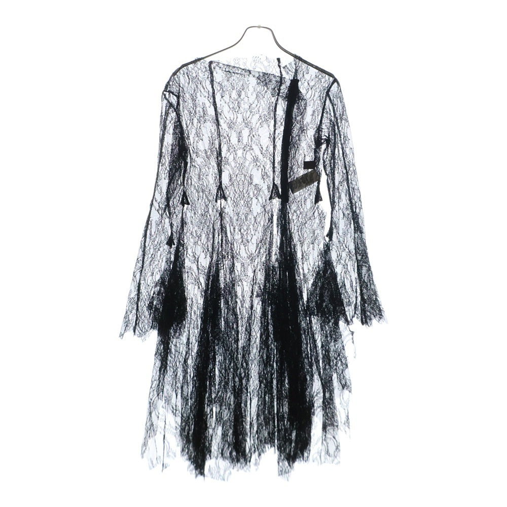 Yohji Yamamoto(ヨウジヤマモト) 25SS GOTHIC LACE LONG BLOUSE FP-B19-900 ゴシックレース ロングブラウス レディース ブラック