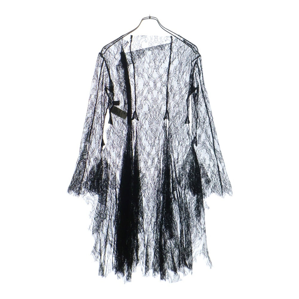 Yohji Yamamoto(ヨウジヤマモト) 25SS GOTHIC LACE LONG BLOUSE FP-B19-900 ゴシックレース ロングブラウス レディース ブラック