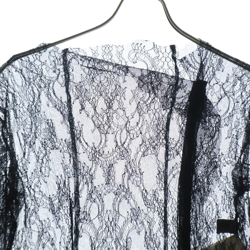 Yohji Yamamoto(ヨウジヤマモト) 25SS GOTHIC LACE LONG BLOUSE FP-B19-900 ゴシックレース ロングブラウス レディース ブラック