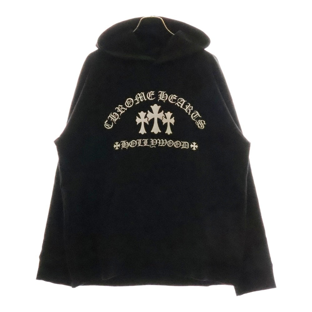 CHROME HEARTS(クロムハーツ) SAILIN ON HD PLVR セメタリークロス 刺繍 プルオーバースウェットパーカー ブラック