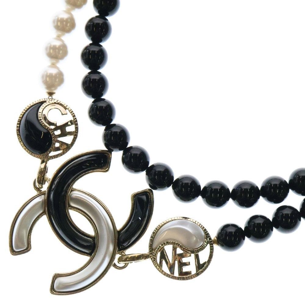 CHANEL(シャネル) A23C パール ココマーク ネックレス ホワイト/ブラック レディース