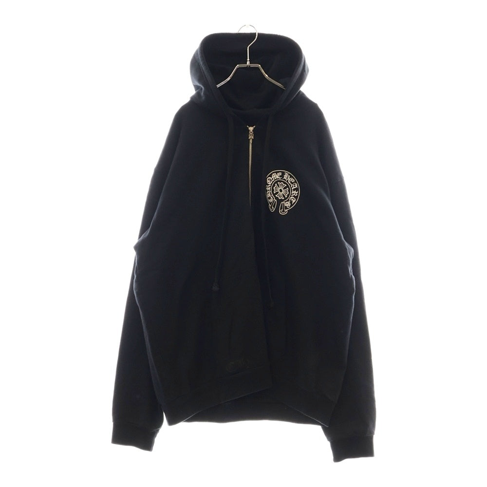 CHROME HEARTS(クロムハーツ) SWTSHRT HD ZIP LTD ジップパーカー ロサンゼルス限定バックホースシュージップアップパーカー ブラック