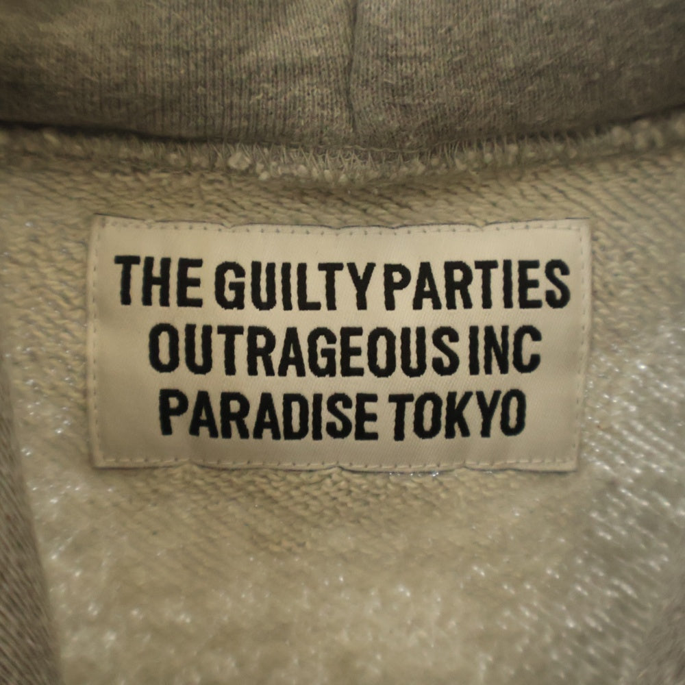 WACKO MARIA(ワコマリア) HEAVY WEIGHT PULLOVER HOODED SWEAT ロゴ刺繍 プルオーバーフーディ パーカー グレー
