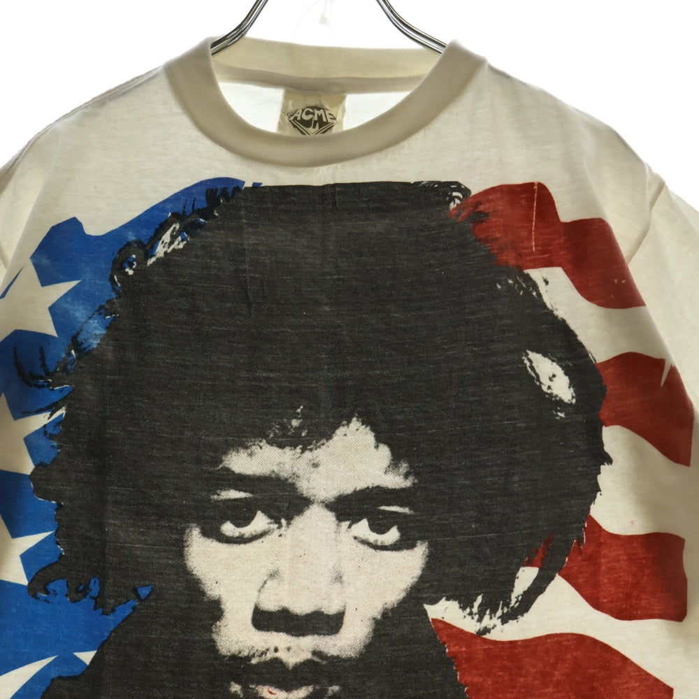 VINTAGE(ヴィンテージ) 80s JIMI HENDRIX ジミヘンドリックス 半袖Tシャツ カットソー ホワイト