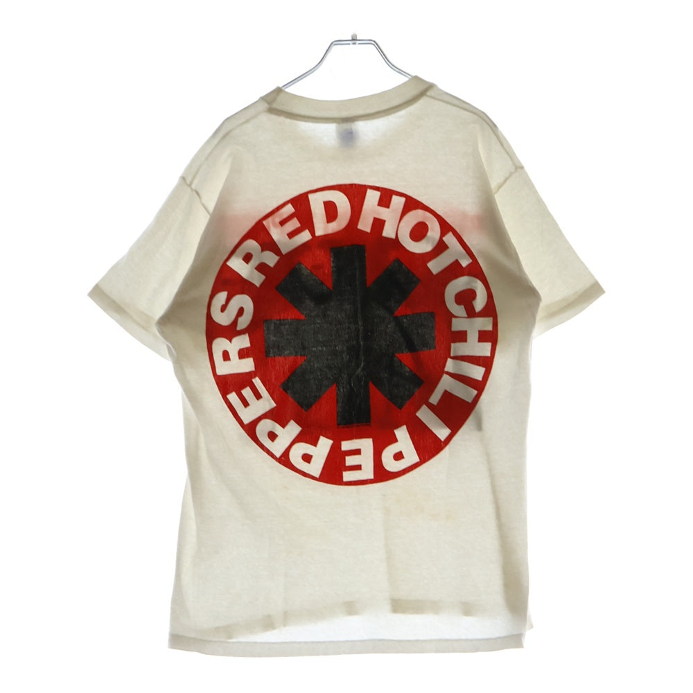 VINTAGE(ヴィンテージ) 90s RED HOT CHILI PEPPERS RHCP 1990 PORTRAIT WHITE ANVIL TEE レッドホットチリペッパーズ 両面プリント半袖Tシャツ カットソー ホワイト