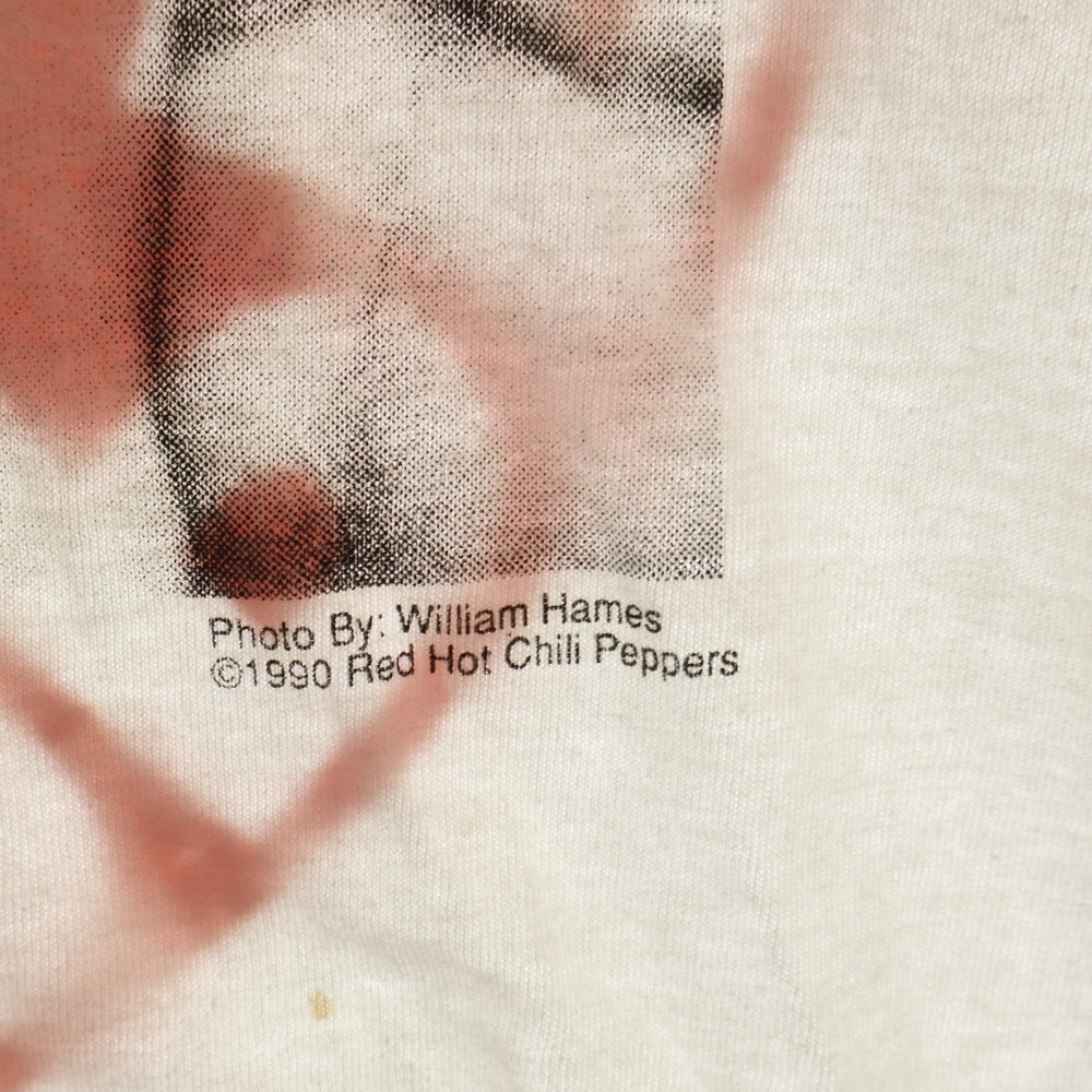 VINTAGE(ヴィンテージ) 90s RED HOT CHILI PEPPERS RHCP 1990 PORTRAIT WHITE ANVIL TEE レッドホットチリペッパーズ 両面プリント半袖Tシャツ カットソー ホワイト