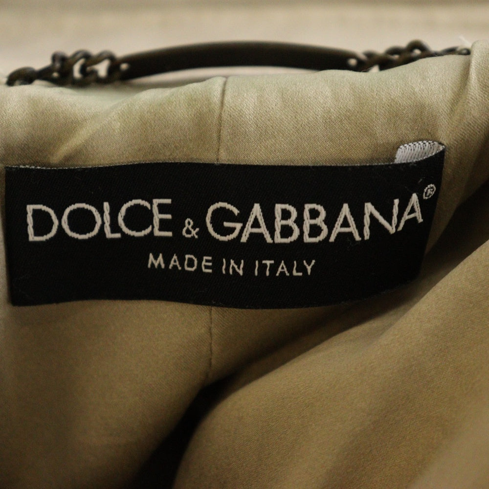 DOLCE & GABBANA(ドルチェアンドガッバーナ) ビーズ刺繍 ダブルボタン ナポレオンジャケット アイボリー