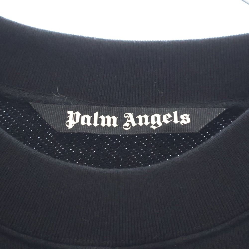 Palm Angels(パームエンジェルス) Parrot ロゴ クルーネック長袖スウェットシャツ PMBA026S22FLE008 ブラック
