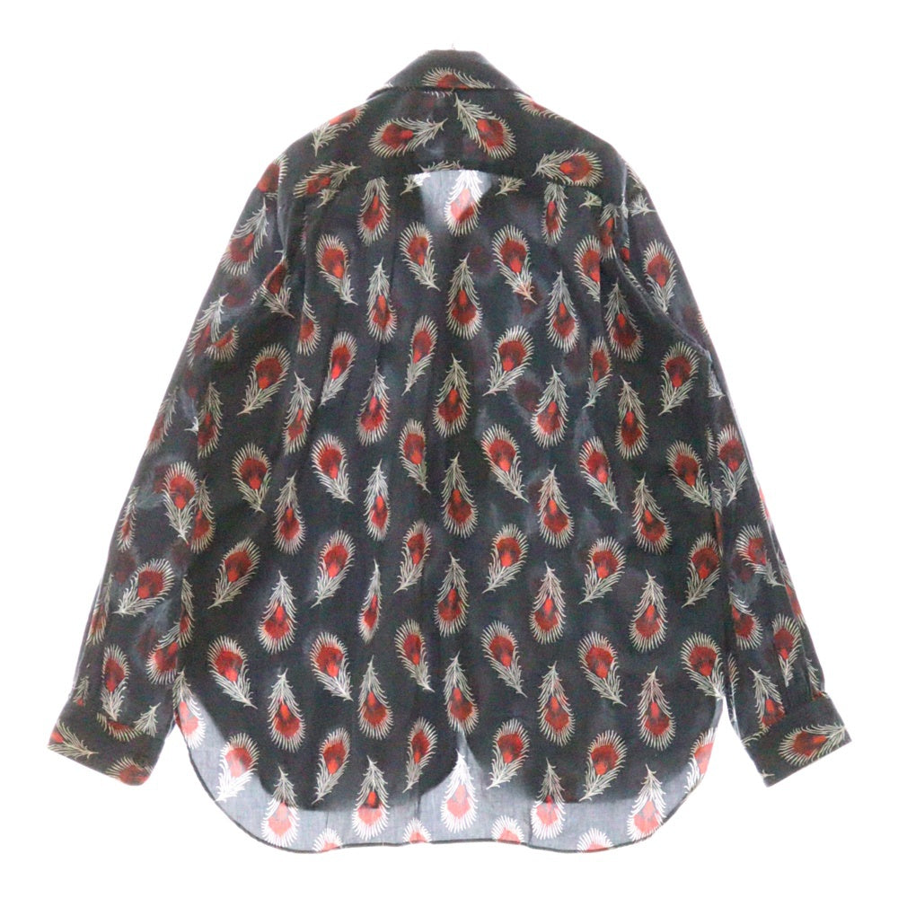 Needles(ニードルス) 23AW B.D. EDW Shirt NS225 花柄 長袖開襟シャツ グリーン