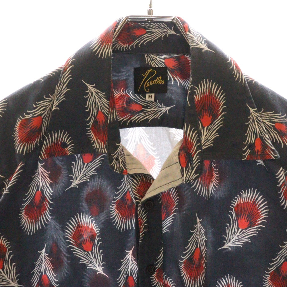 Needles(ニードルス) 23AW B.D. EDW Shirt NS225 花柄 長袖開襟シャツ グリーン