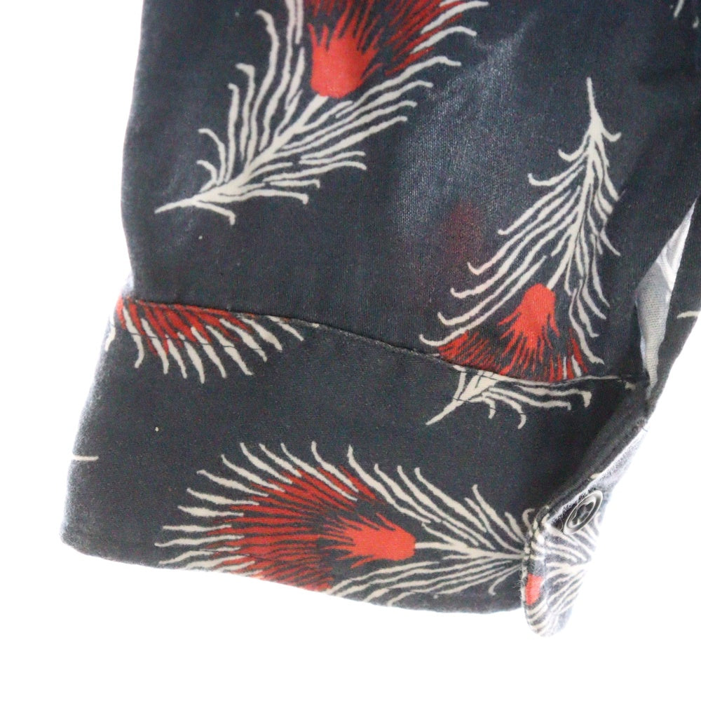 Needles(ニードルス) 23AW B.D. EDW Shirt NS225 花柄 長袖開襟シャツ グリーン