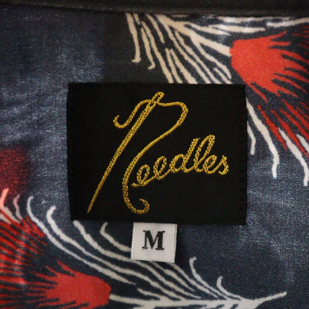 Needles(ニードルス) 23AW B.D. EDW Shirt NS225 花柄 長袖開襟シャツ グリーン