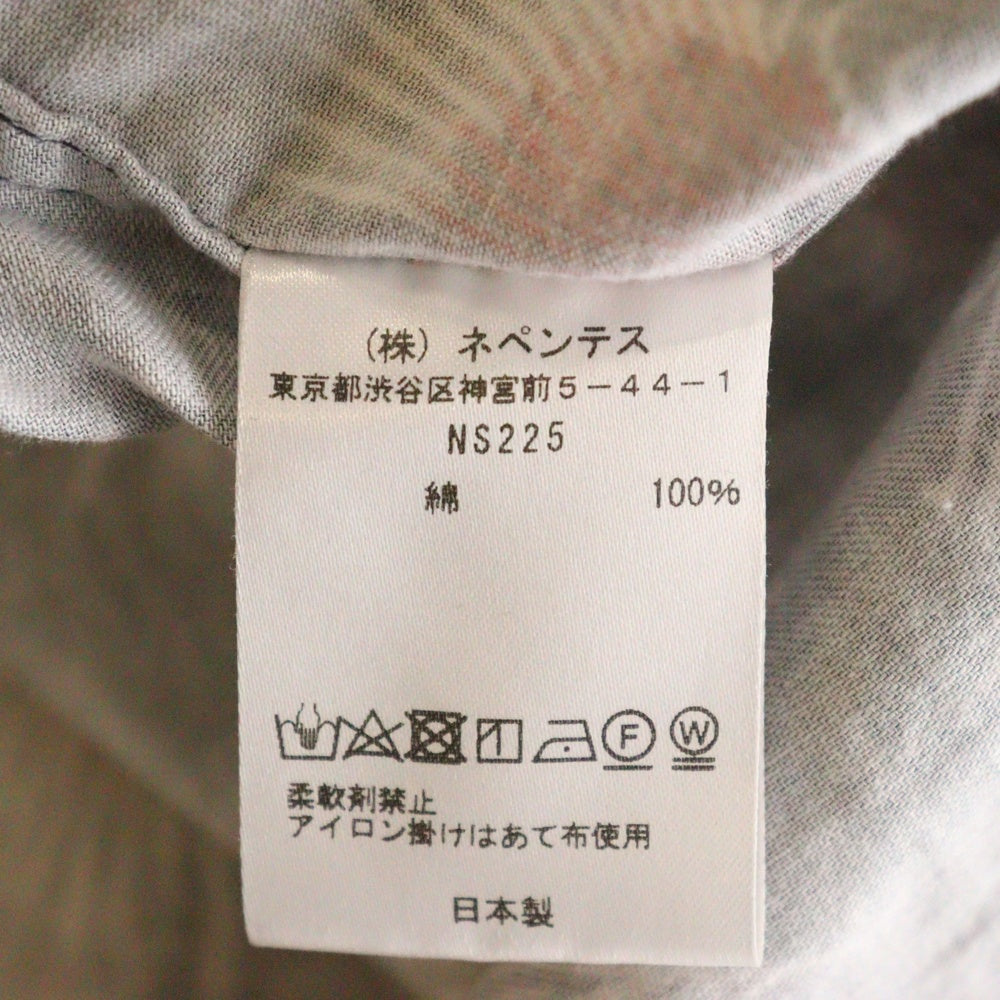 Needles(ニードルス) 23AW B.D. EDW Shirt NS225 花柄 長袖開襟シャツ グリーン