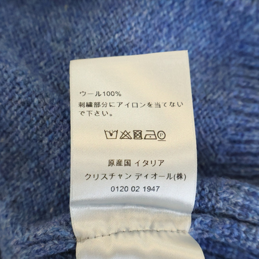 DIOR(ディオール) CDロゴ刺繍 ウール クルーネックセーター ニット 113M625AT194 ブルー