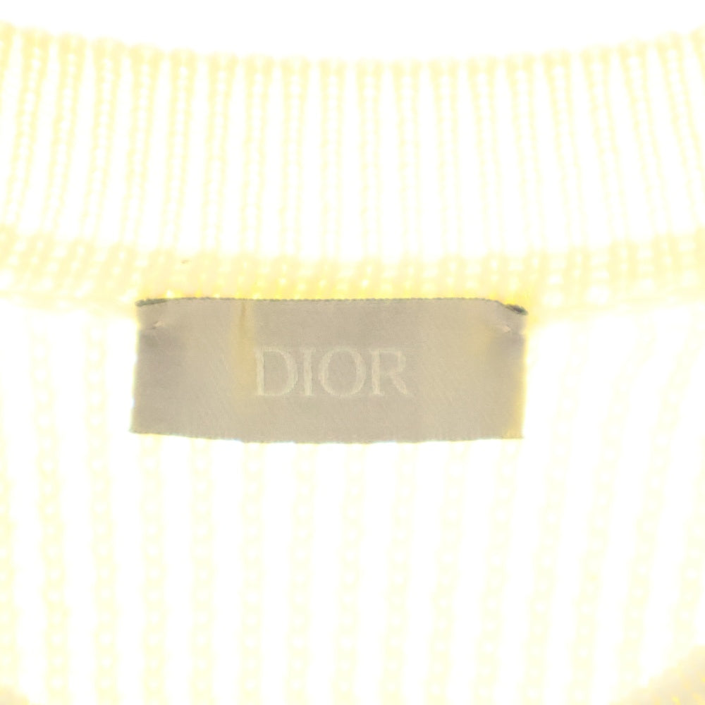 DIOR(ディオール) ×Kenny Scharf ×ケニーシャーフ ロゴワッペン クルーネックニット セーター ホワイト 193M639AT360