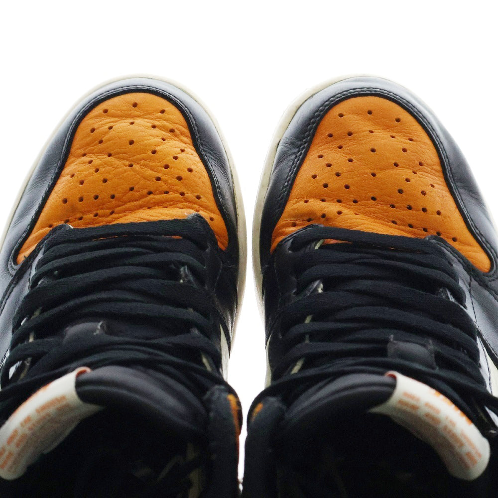 NIKE(ナイキ) AIR JORDAN 1 RETRO HIGH OG SHATTERED BACKBOARD 555088-005 エアジョーダン1レトロハイシャッタードバックボード ハイカットスニーカー US8.5/26.5cm オレンジ