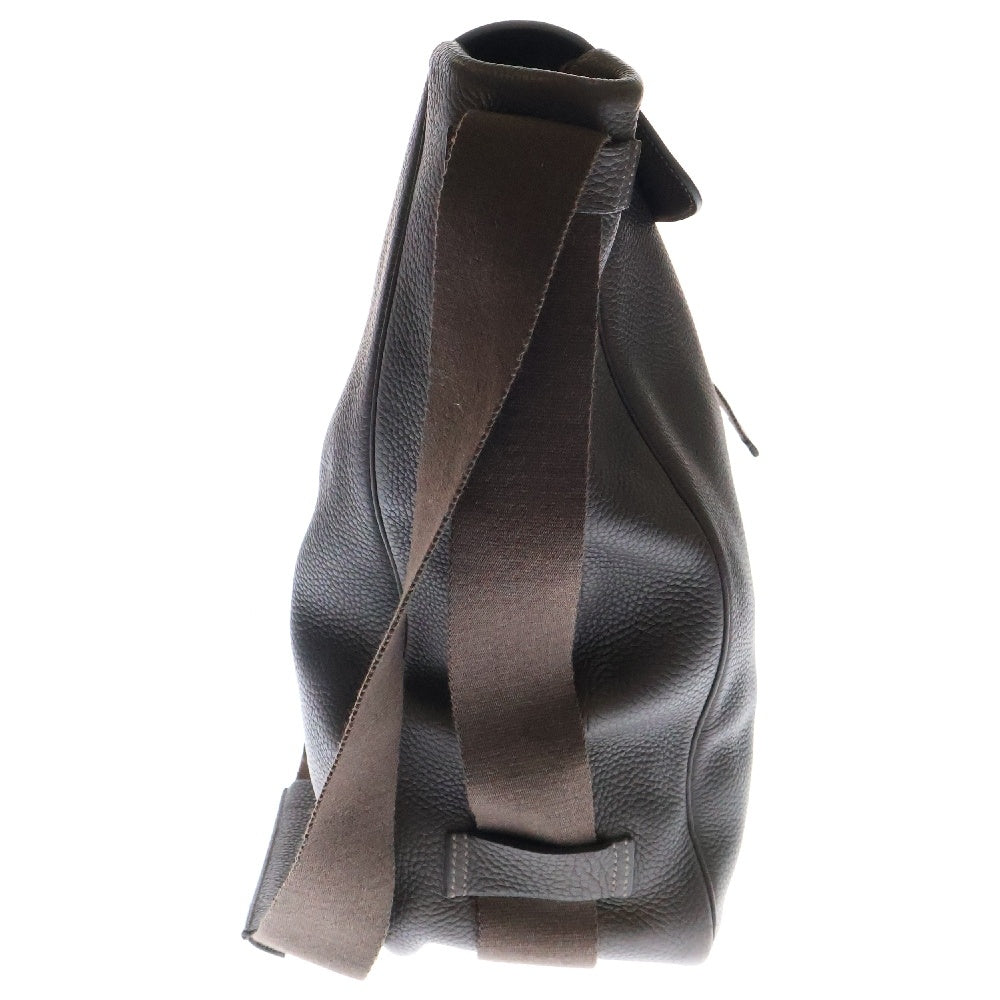 HERMES(エルメス) チベットバーティカルTGM □H刻印 フラップショルダーバッグ ブラウン