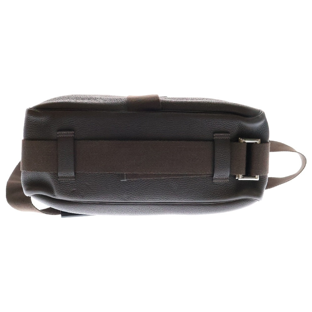 HERMES(エルメス) チベットバーティカルTGM □H刻印 フラップショルダーバッグ ブラウン