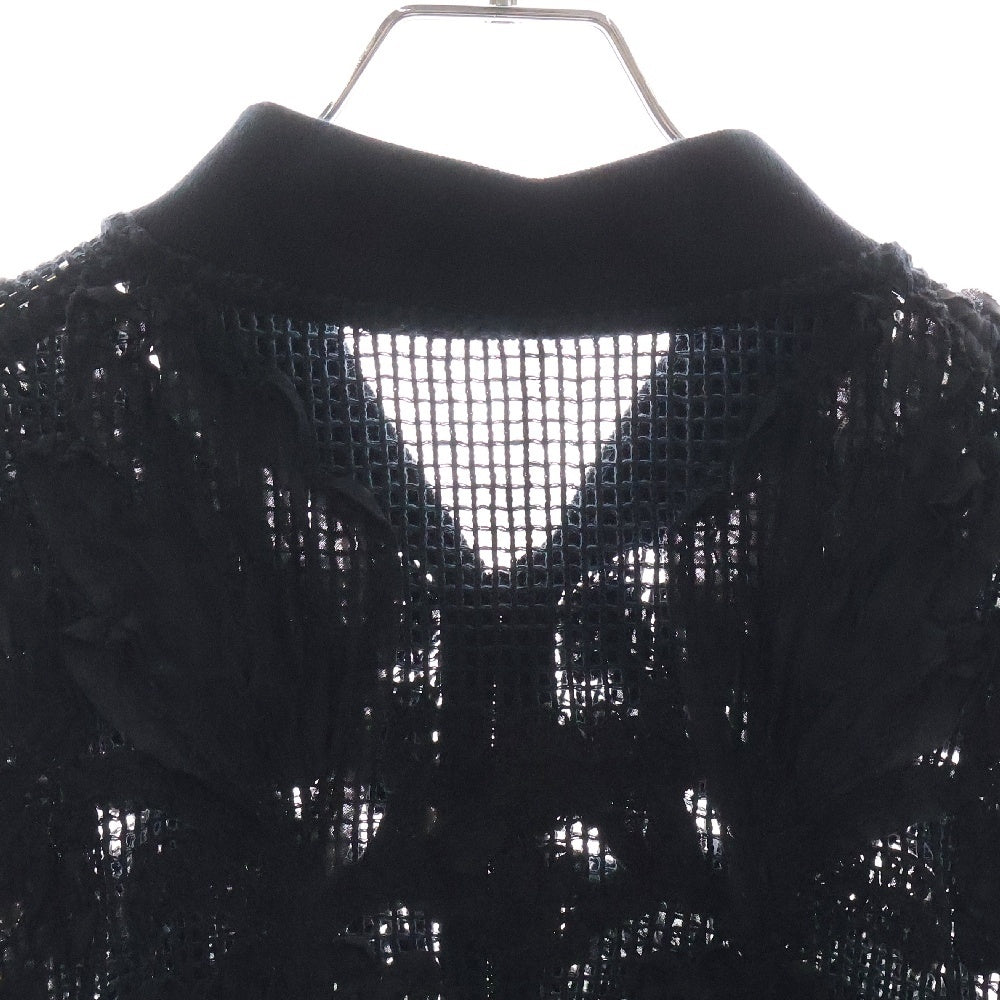 TAAKK(ターク) 25SS MESH EMBROIDERY ZIP BLOUSON BLACK TA25SS-BL007 メッシュエンブロイダリー ジップアップブルゾン ジャケット ブラック