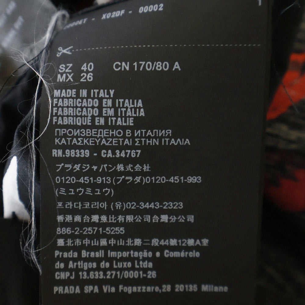 PRADA(プラダ) 18AW ラバーロゴ 総柄半袖アロハシャツ ブラック/レッド P433BU