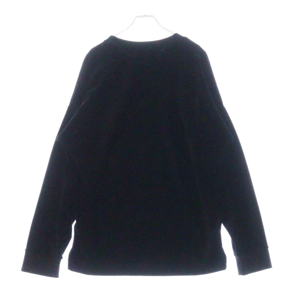 Vivienne Westwood MAN(ヴィヴィアンウエストウッドマン) オーブロゴ クルーネック ベロアスウェットトレーナー ブラック VW-J2-72198