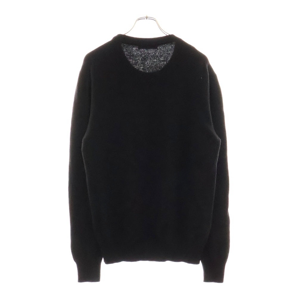 DOLCE & GABBANA(ドルチェアンドガッバーナ) ロゴプレート クルーネックニットセーター ブラック GXO39T