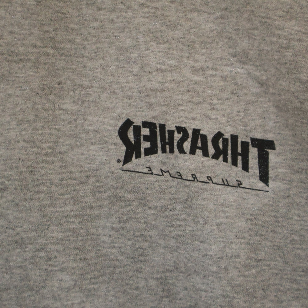 SUPREME(シュプリーム) 24AW ×THRASHER Cross Tee ×スラッシャー クロスプリント 半袖Tシャツ グレー