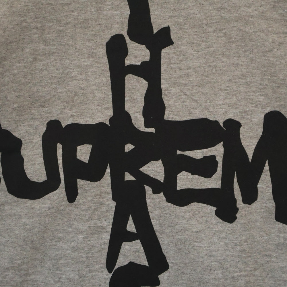 SUPREME(シュプリーム) 24AW ×THRASHER Cross Tee ×スラッシャー クロスプリント 半袖Tシャツ グレー