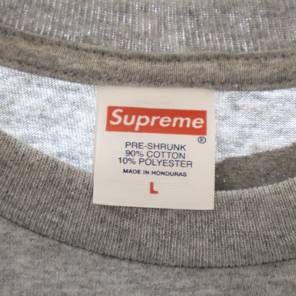 SUPREME(シュプリーム) 24AW ×THRASHER Cross Tee ×スラッシャー クロスプリント 半袖Tシャツ グレー