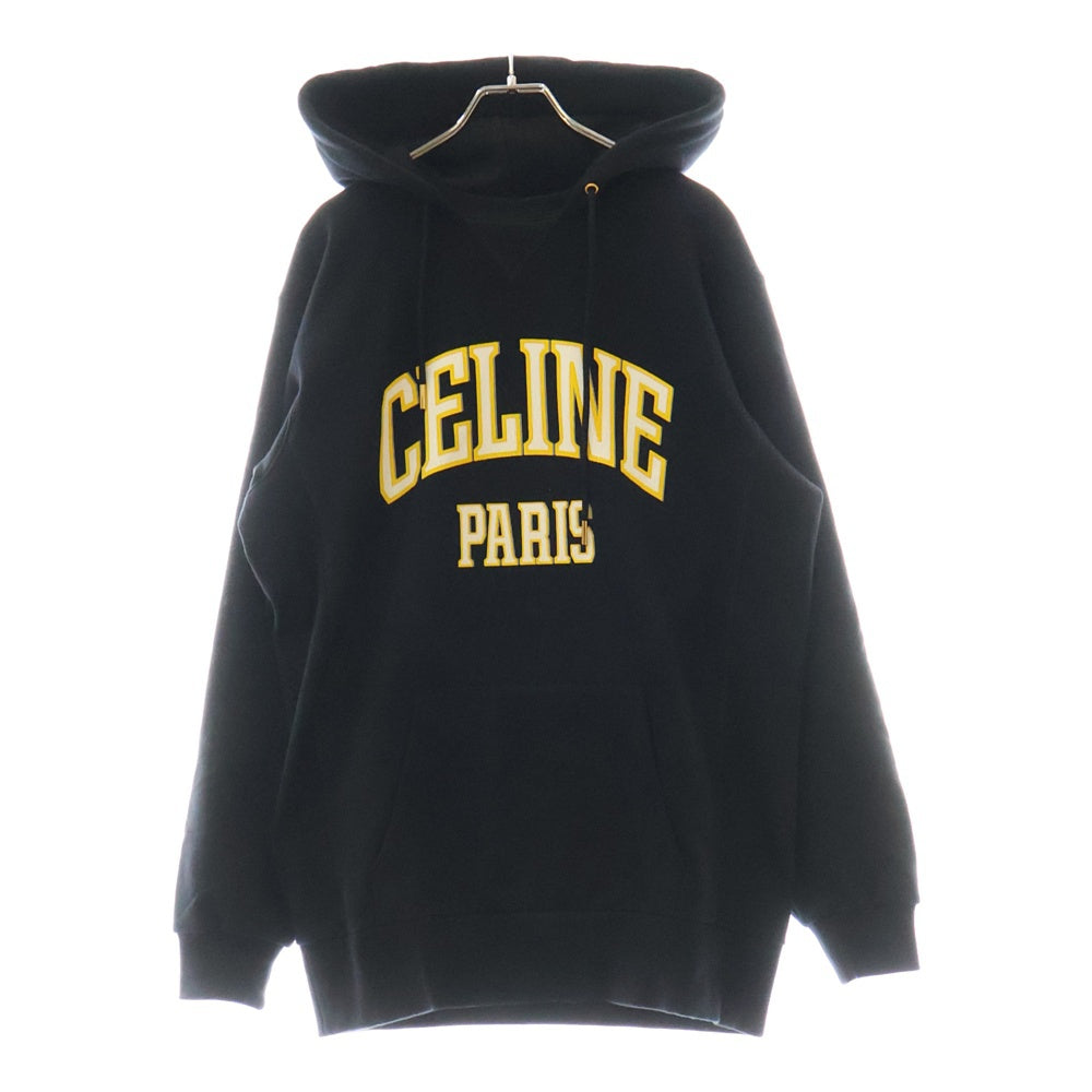 CELINE(セリーヌ) フロントロゴプリントスウェットプルオーバーパーカー フーディー 2Y70F670Q.38WL ブラック