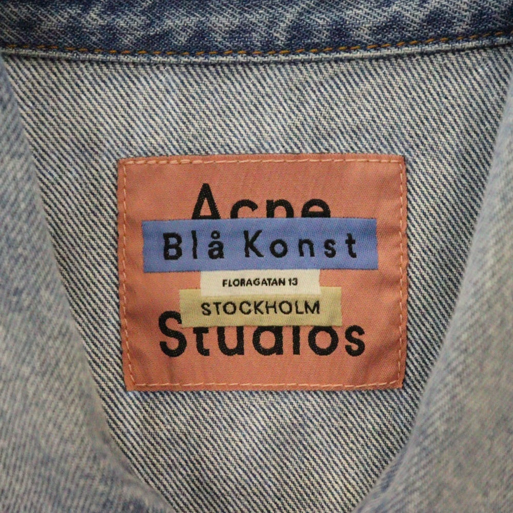 ACNE STUDIOS Bla Konst(アクネストゥディオズ ブロコンスト) オーバーサイズユニセックスフィット デニムジャケット インディゴ BK-UX-OUTW000016