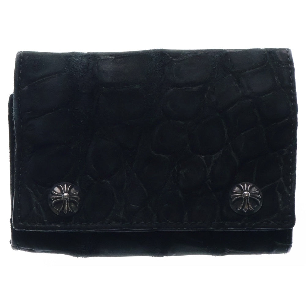 CHROME HEARTS(クロムハーツ) 3FOLD 3フォールド レザーウォレット ブラックヌバック