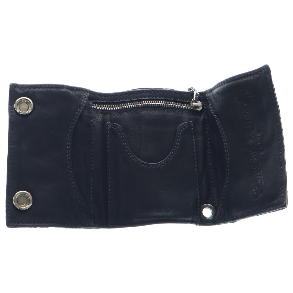CHROME HEARTS(クロムハーツ) 3FOLD 3フォールド レザーウォレット ブラックヌバック