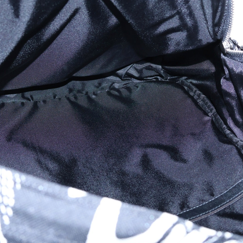 CELINE(セリーヌ) ×Christian Marclay 2020 Zzhaa Zow 188382BKG.38AW クリスチャン マークレー バックパック ナイロン総柄リュックサック ブラック/ホワイト